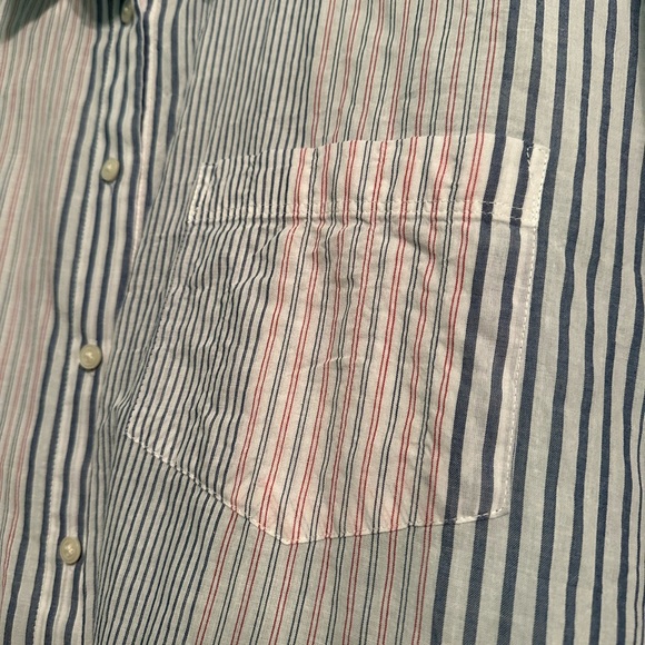 Madewell Pink/Blue striped button up - Picture 5 of 6